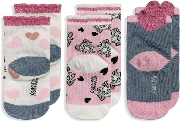Disney Marie Babysokker / Sokker for Baby - 3-pakning - 0-6 måneder