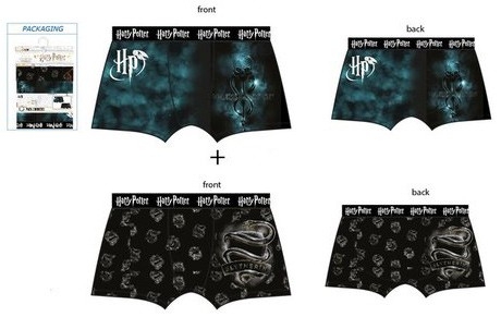 Harry Potter Boxershorts - Herre - 2-Pakning - S