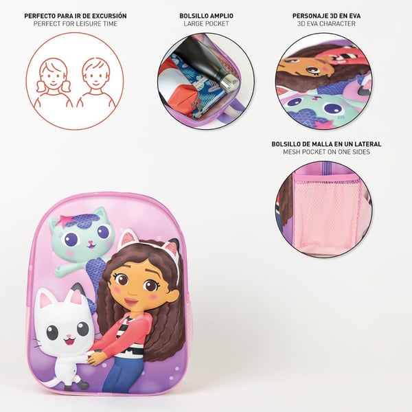 Gabby's Dollhouse Fun 3D ryggsekk, veske 31 cm