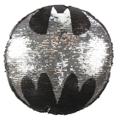 Batman vendbar paljettpute i form av en pute – 30 cm