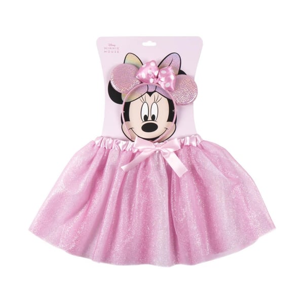Disney Minnie Mouse Rosa børnekjole og hårbåndsæt