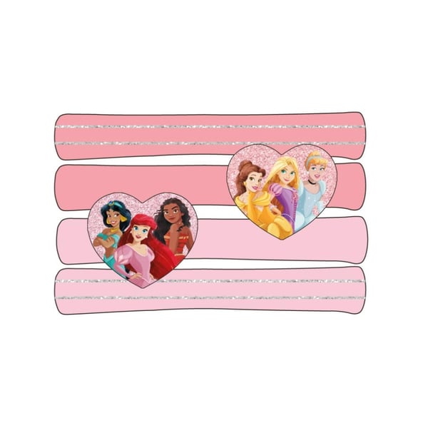 Disney Princess sett med 4 hårstrikker
