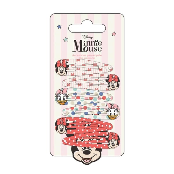 Disney Minnie Mus Prikket 6-delt Hårklemmesett