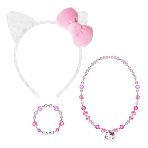 Hello Kitty Smykker og Hårbånd – Tilbehør i 3 deler