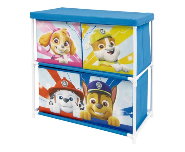 Paw Patrol 3-roms leketøyoppbevaring i hylle 53x30x60 cm