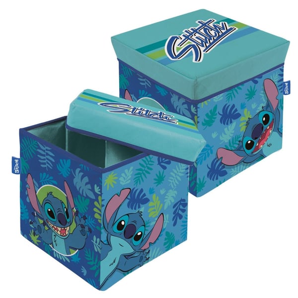 Disney Lilo & Stitch Opbevaringsboks til legetøj med bladmotiv – 30×30×30 cm