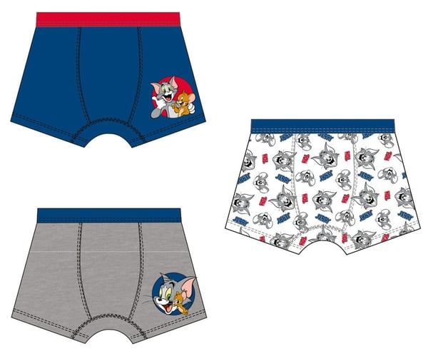 Tom & Jerry barnebokser shorts - 3-pakning, 122/128 cm Tom & Jerry barnebokser shorts - 3-pakning, 122/128 cm
