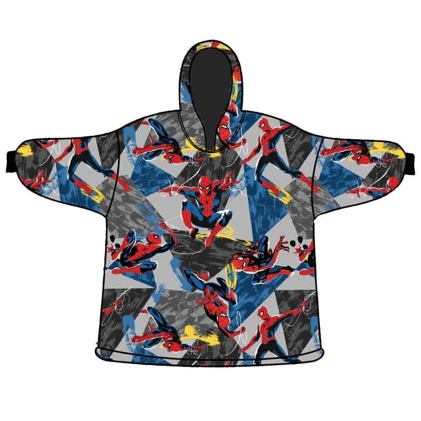 Spider-Man voksenfleece-polarpledd, poncho