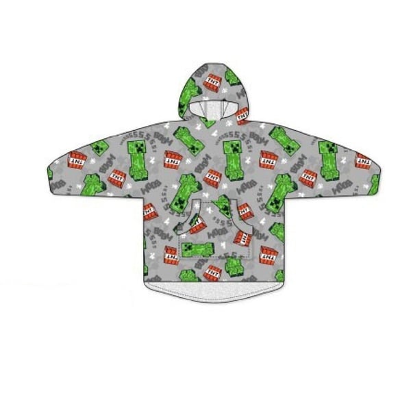 Minecraft Boom for det meste rutete poncho for alderen 7-14 år