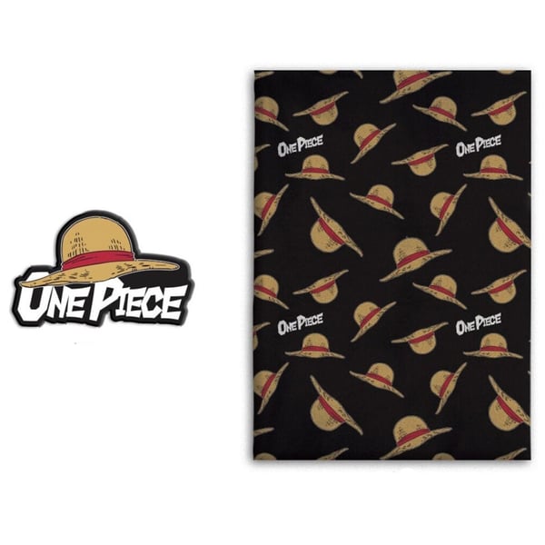 One Piece Straw Hat fleecepledd med formet putesett