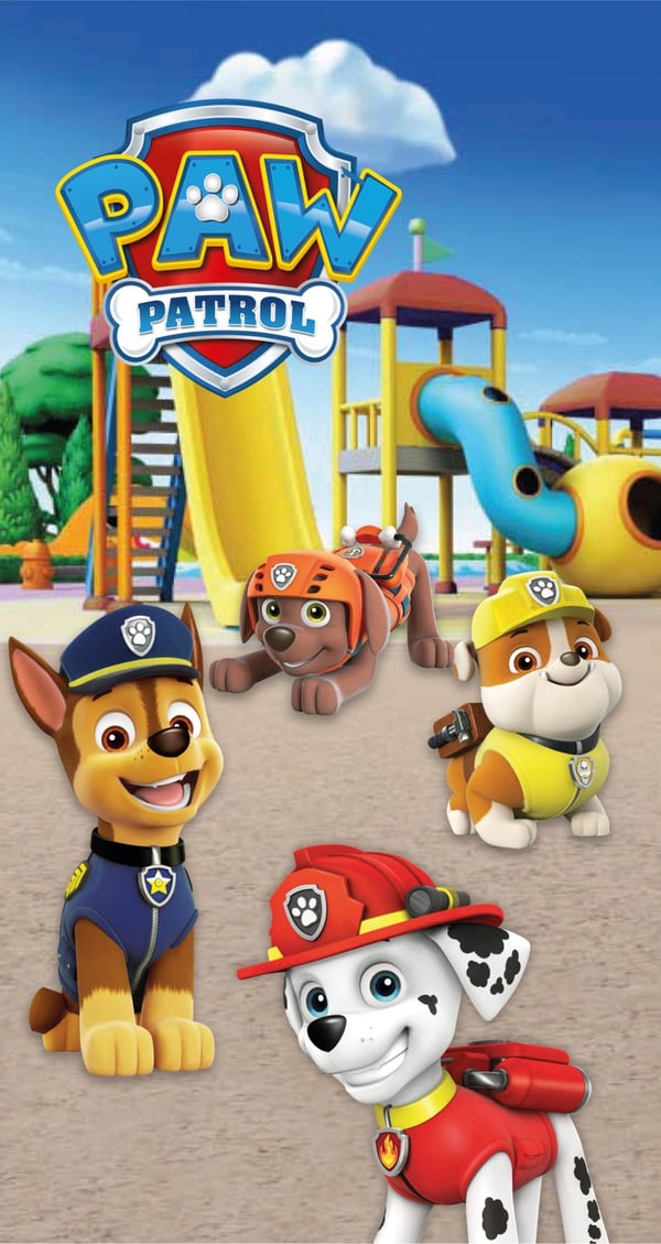 Paw Patrol Strandhåndklæde og Badehåndklæde – 70x140 cm til Leg og Afslapning