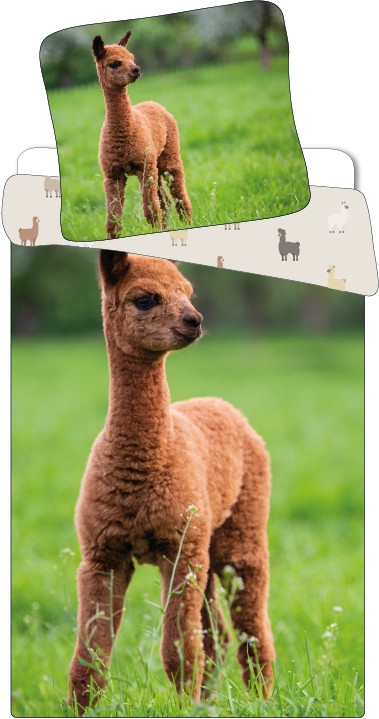 Lama barnesengesett med trekk 100×135 cm, 40×60 cm