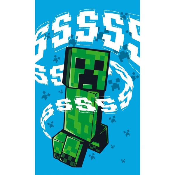 Minecraft Sizzende Creeper Håndklæde - Ansigtshåndklæde 30x50 cm
