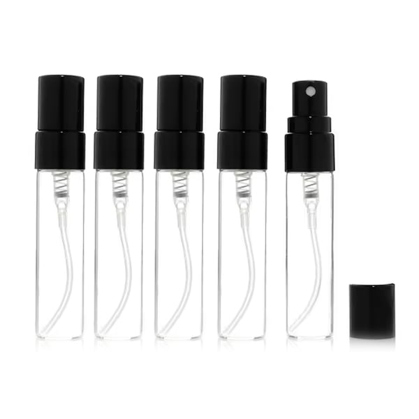5-Pak - Sprayflaske / Miniflasker i Glass – 5 ml