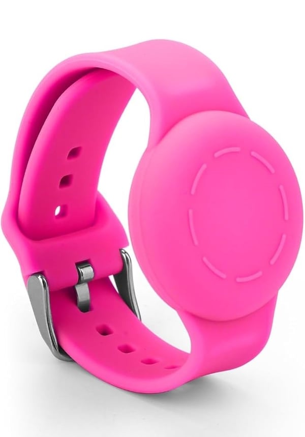 Vedenpitävä AirTag Ranneke Lapsille - Silikoniranneke - Pink