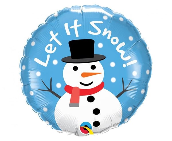 Jul Let It Snow, Snømann folieballong 46 cm