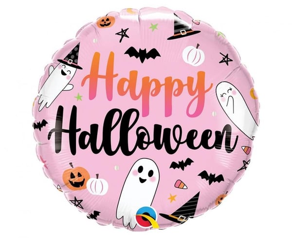 Sød Halloween-spøgelse folieballon 46 cm