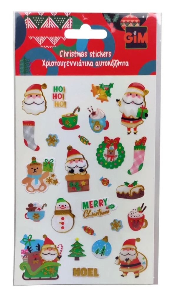 Epoksy-klistremerke julemotiv
