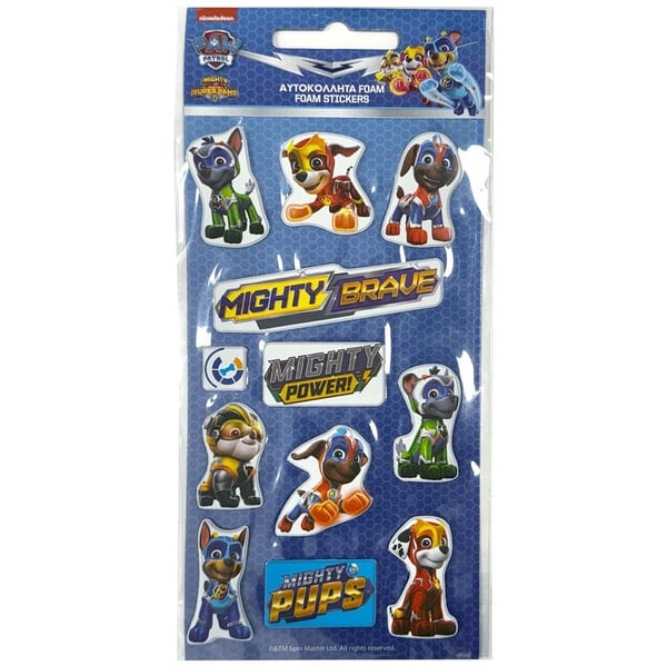 Paw Patrol ridder puffede svampeklistermærkesæt