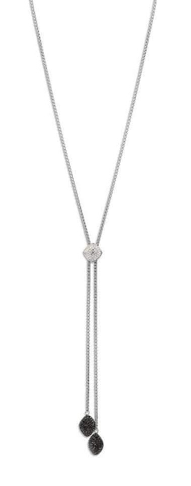 Victoria Silver Svart, Vit Sten Halsband Victoria Silver Svart, Vit Sten Halsband
