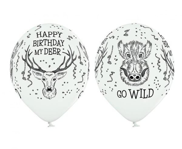Villdyr Ballong med Hjort, 6 stykker 12 tommer (30 cm)