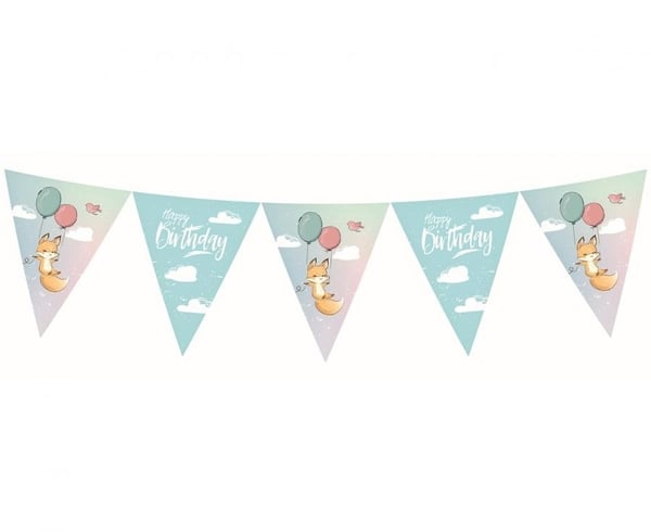 Fox Tillykke Kort Banner 326 cm Fox Tillykke Kort Banner 326 cm