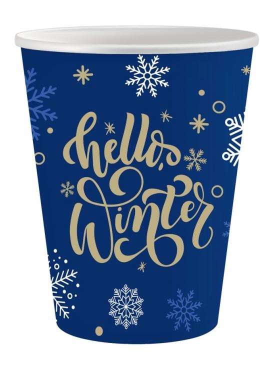 Paperimukit joulukuviolla \"Hello Winter\" 6 kpl 250 ml