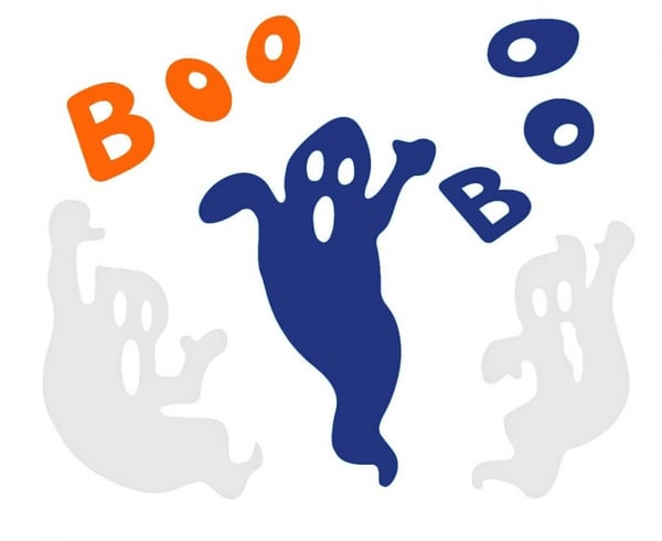Halloween Boo gel vindusdekalsett