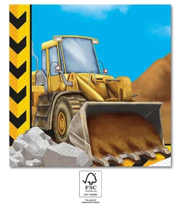 Construction Grabber -servetit 20 kpl 33x33 cm FSC Construction Grabber -servetit 20 kpl 33x33 cm FSC