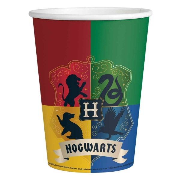 Harry Potter hus pappersmuggar 8 stycken 250 ml