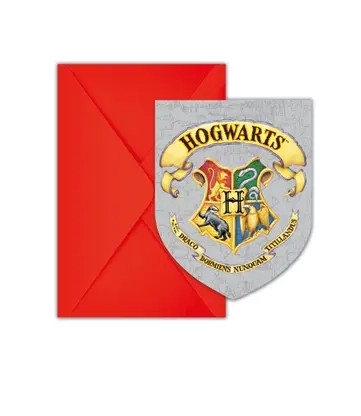 Invitasjonskort for Harry Potter Hogwarts Houses, sett med 6, FSC-sertifisert