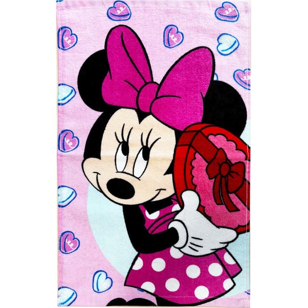Disney Minnie Bonbon Hearts håndkle, ansiktshåndkle, 30x50 cm