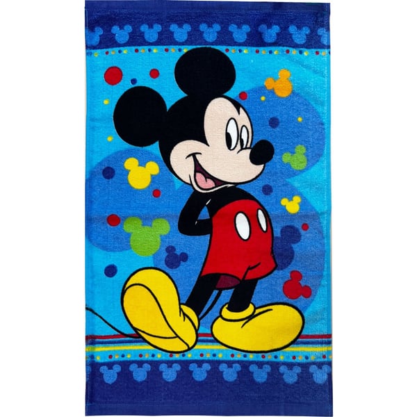 Disney Mickey håndkle 30x50 cm – Cheerful Pose ansiktshåndkle og kjøkkenhåndkle