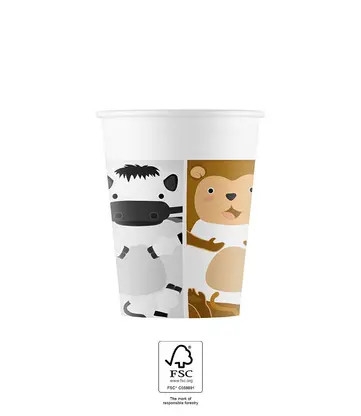 Dyr Zoo papirkrus 8 stk 200 ml FSC