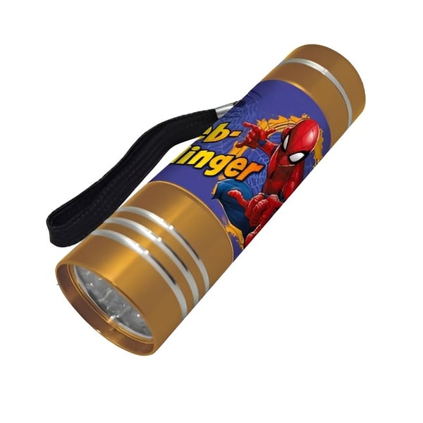 Spiderman LED ficklampa i guld