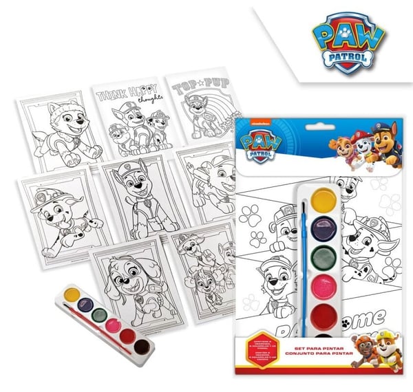 Paw Patrol malebok med sett