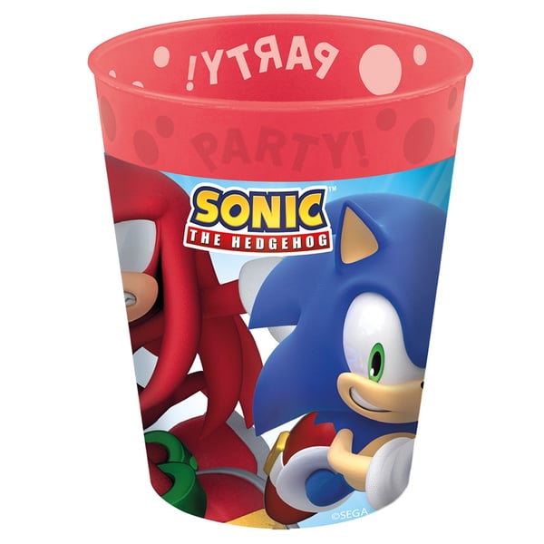 Sonic the Hedgehog Sega mikropremium plastkoppsett 4 deler 250 ml
