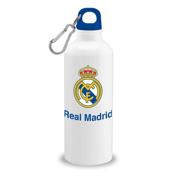 Aluminiumsflaske 500 ml med Real Madrid-emblem og krok