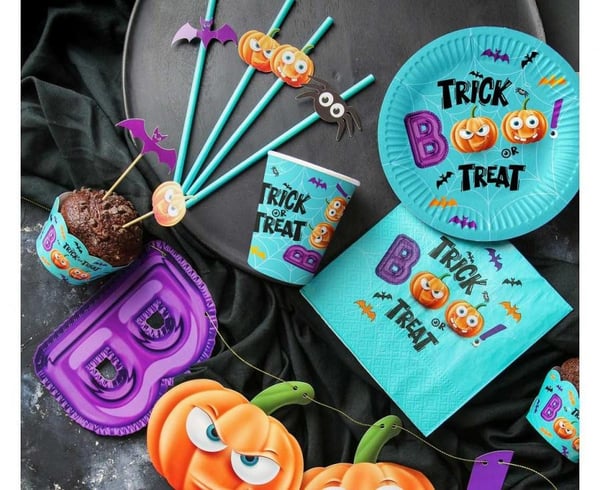 Boo-servietter for Halloween, pakke med 20, 33x33 cm