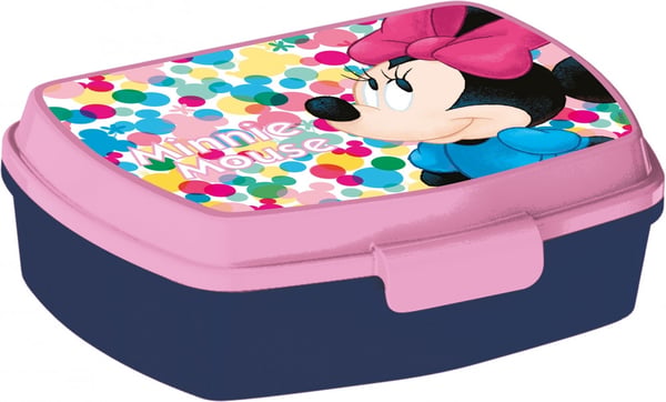 Morsom plastboks for smørbrød med Disney Minnie-prikker