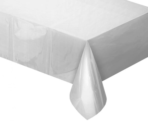 Metallisk sølvfarget folieduk 137x183 cm