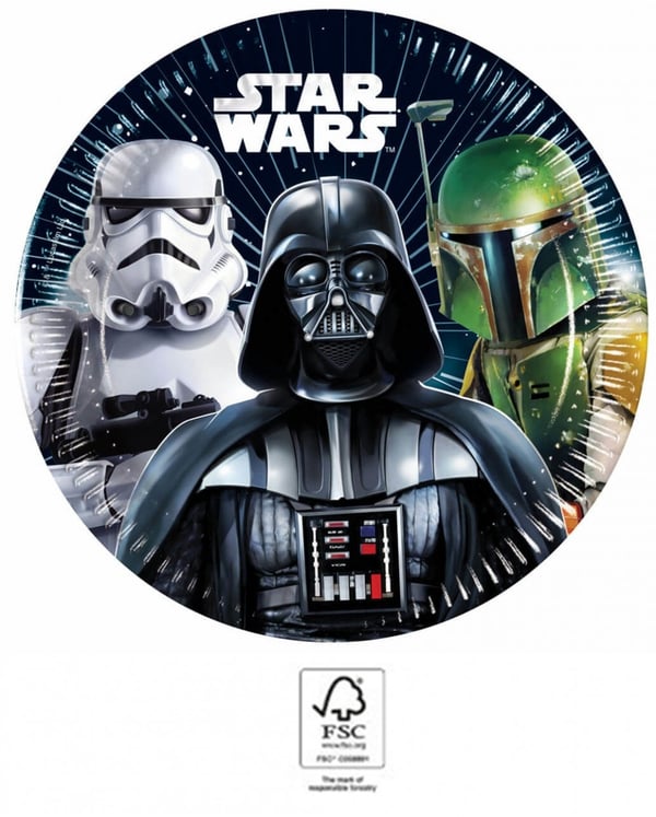 Star Wars Galaxy paperilautaset 8 kpl 20 cm FSC