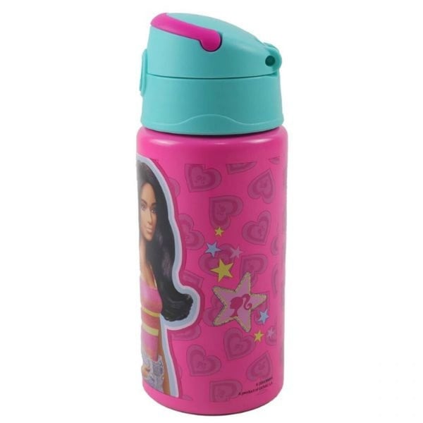 Alumiinipullo 500 ml koukulla - Barbie Love