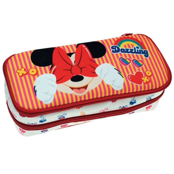 Disney Minnie Wink pennal med 2 rom, 26 cm