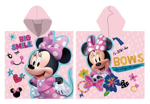 Disney Minnie Smile badehåndkle poncho 55x110 cm (Hurtigtørkende)