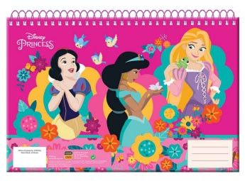 Disney Princess vår A4 spiraltegneblokk, 30 sider