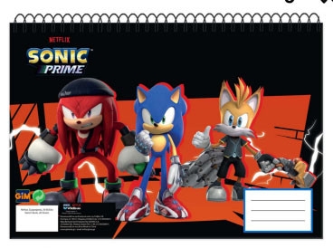 Sonic the Hedgehog A4 Spiral Skissblock - 30 ark