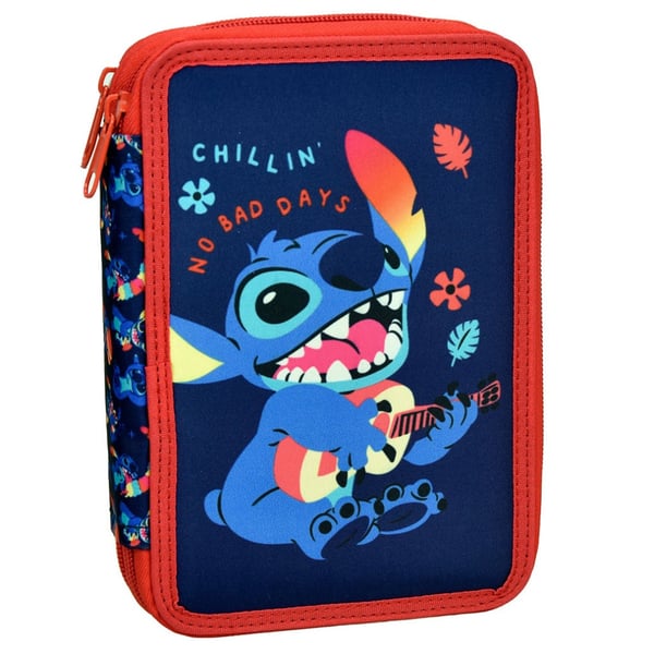 Disney Lilo og Stitch Chillin' fyldt penalhus, dobbelt etage Disney Lilo og Stitch Chillin' fyldt penalhus, dobbelt etage