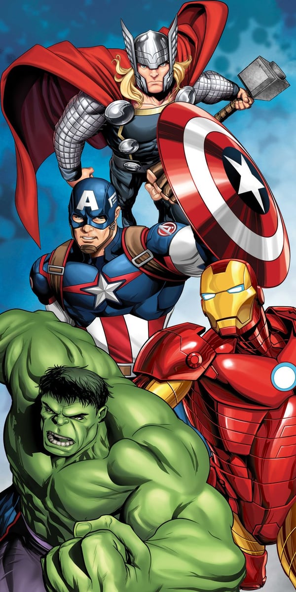 Avengers Power Pyyhe, Rantapyyhe 70x140 cm