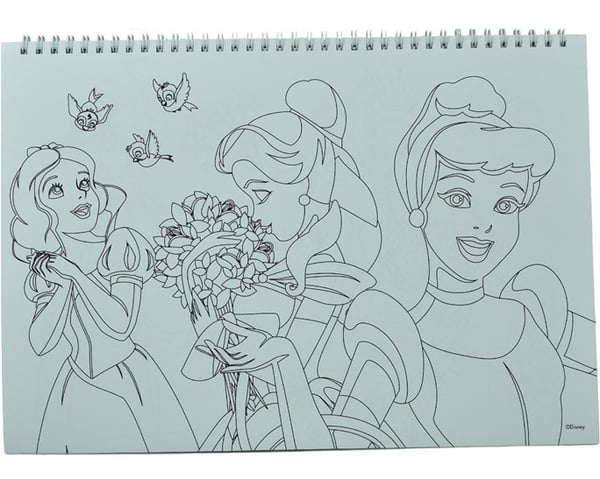 Disney Princess vår A/4 spiral skissebok med 40 sider og klistremerker